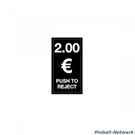 Geldeinwurfschild 2 Euro