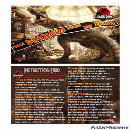 Jurassic Park Stern Custom Cards