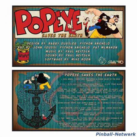 Popeye Saves The Earth Custom Cards