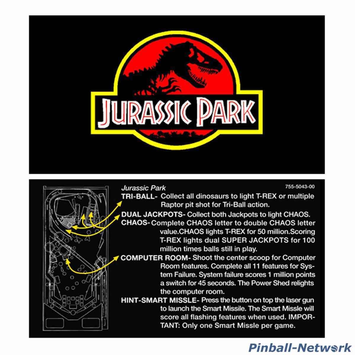 Jurassic Park Data East Custom Cards