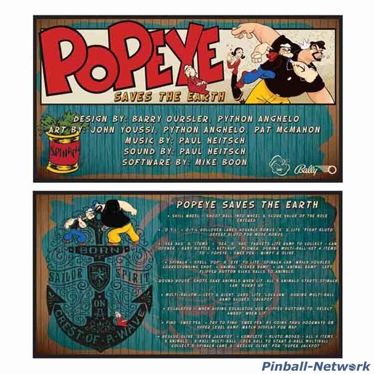 Popeye Saves The Earth Custom Cards